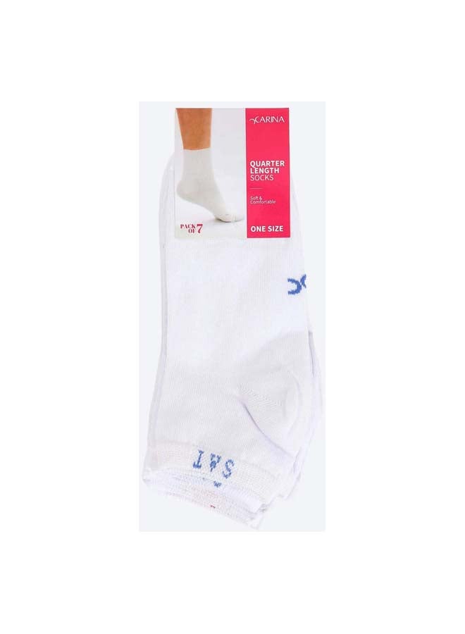 Solid Ankle Length Socks - 7 Pairs