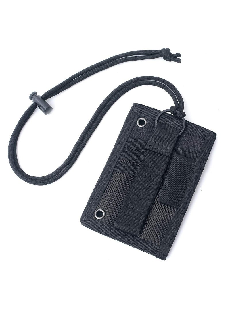 أوزيغالور حامل بطاقة الهوية الوسيط وحامل الشارة المعلقة بالنسخة التكتيكية: دعم الشارة بالدوامة والشبكة وحامل البadge بالشارة - Image 1