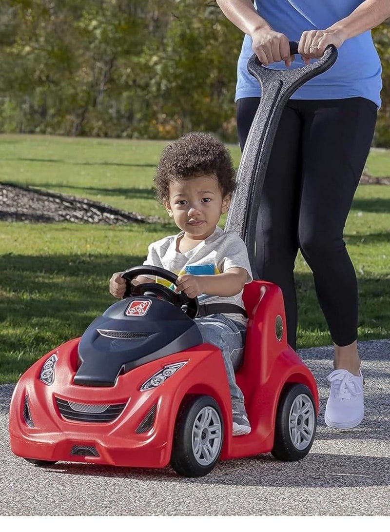 Step2 Buggy GT, Single Seater Kids Push Car, Easy to Store Ride On Toy with Seatbelt, Horn and Storage Trunk, Suitable for Children both Boys and Girls  - Image 2