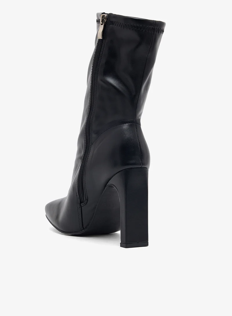 جينجر بوت للكاحل بنعل مدبب وسحاب جانبي