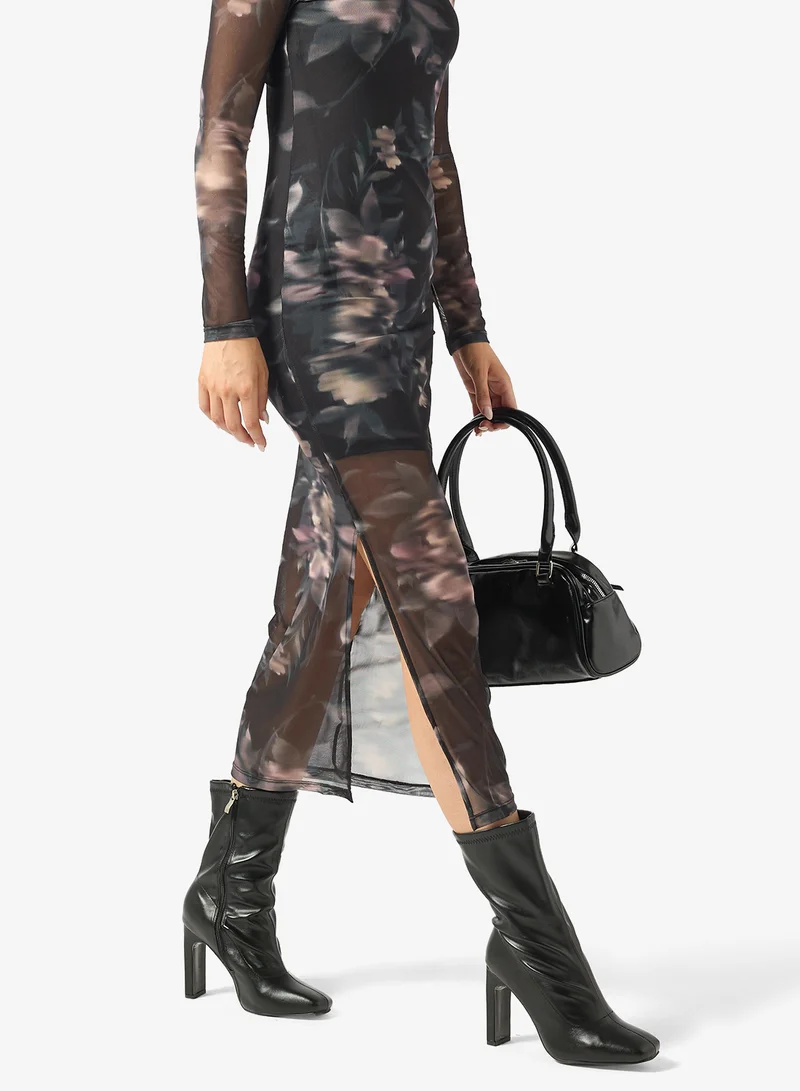 جينجر بوت للكاحل بنعل مدبب وسحاب جانبي