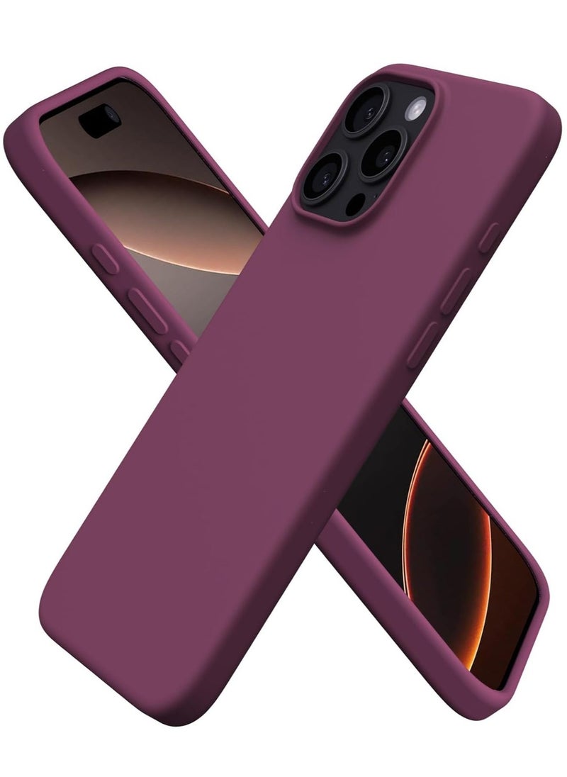 Raxoom Wine Red Liquid Silicone Case for iPhone 16 Pro 6.3" - Shockproof & Scratch-Resistant - Image 1