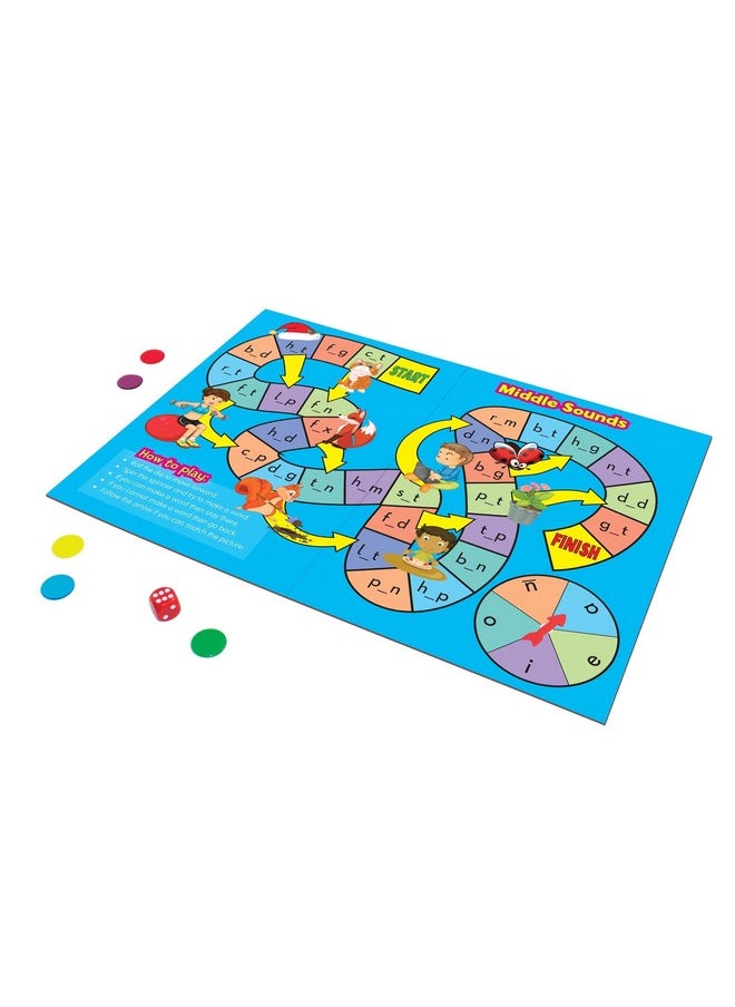 Junior Learning Junior Learning Phonics Board Games Set, 6 Counters, Ages 4-5, Language Skills, Pre K-K, Medium  - Image 3
