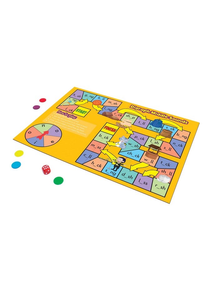 Junior Learning Junior Learning Phonics Board Games Set, 6 Counters, Ages 4-5, Language Skills, Pre K-K, Medium  - Image 4