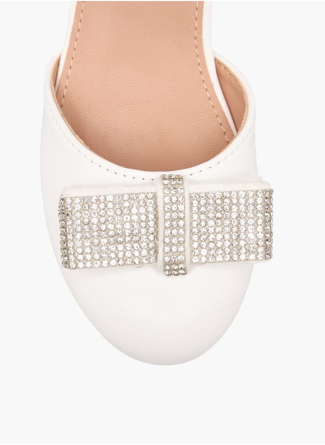 Flora Bella By Shoexpress Girls Block Heel Ballerina With Hook And Loop Closure  - Image 4