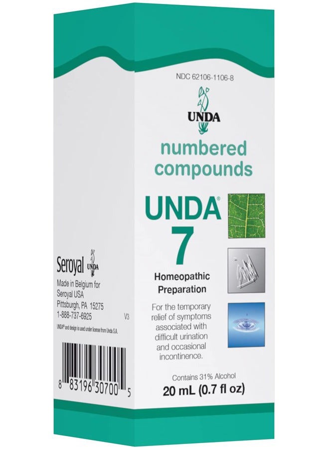 UNDA 7 Numbered Compounds - Homeopathic Preparation - 0.7 fl. oz. - Image 1