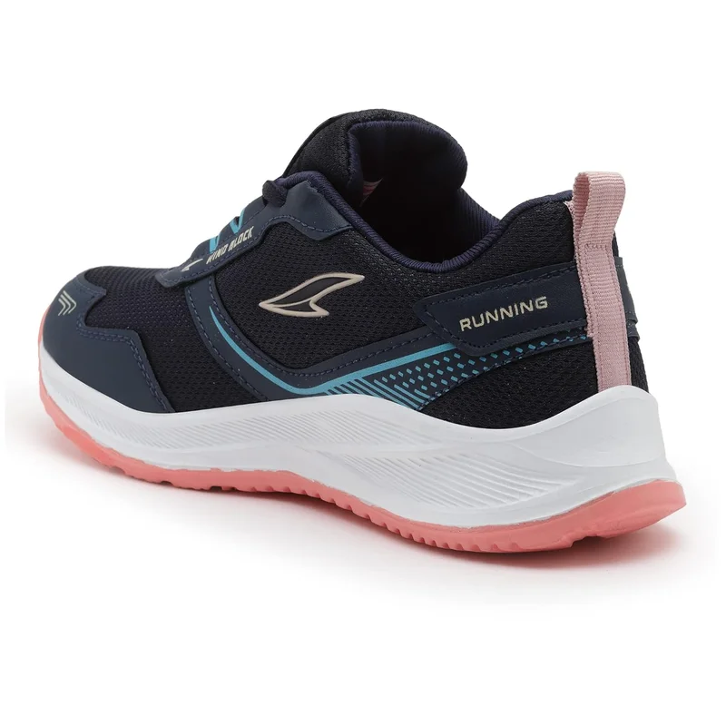 Asian Navy Blue Peach Sports Sneakers for Girls