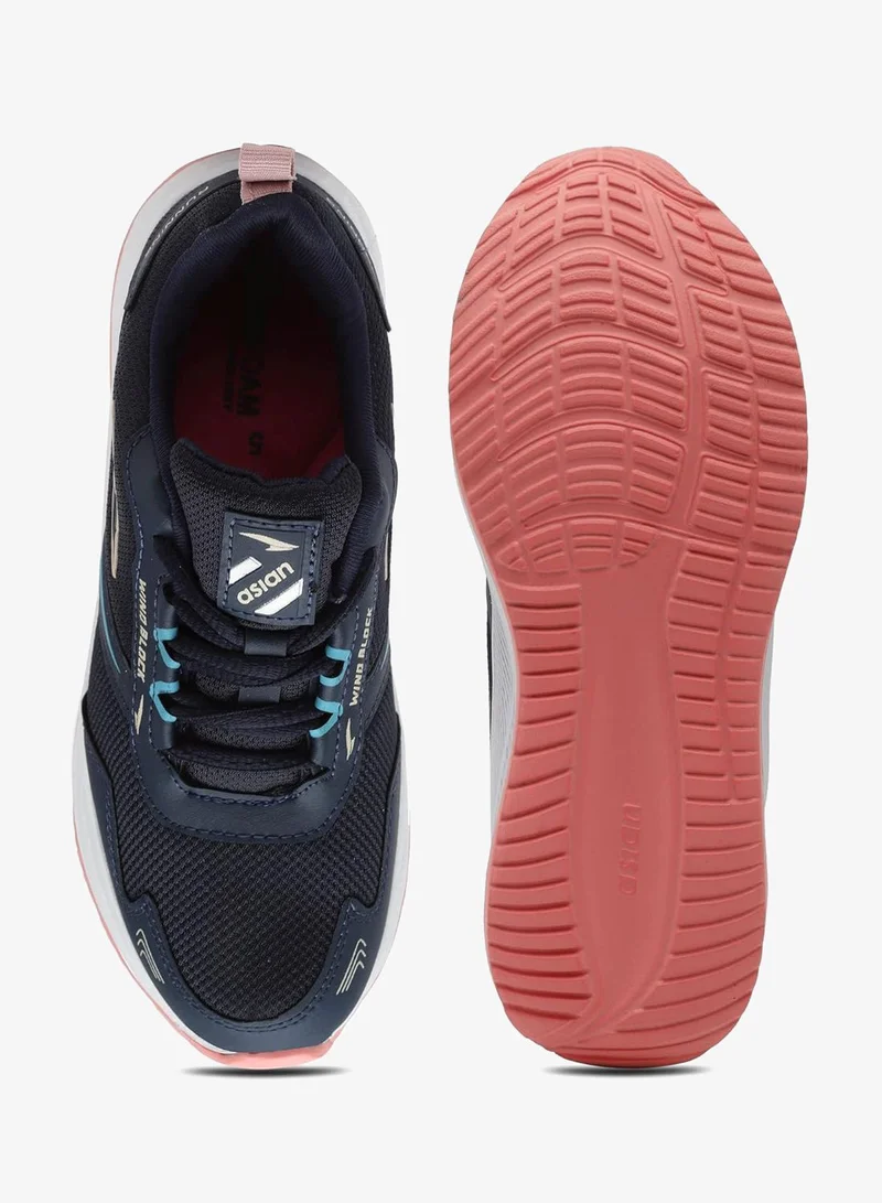 Asian  Navy Blue Peach Sports Sneakers for Girls for Women | Best Price UAE