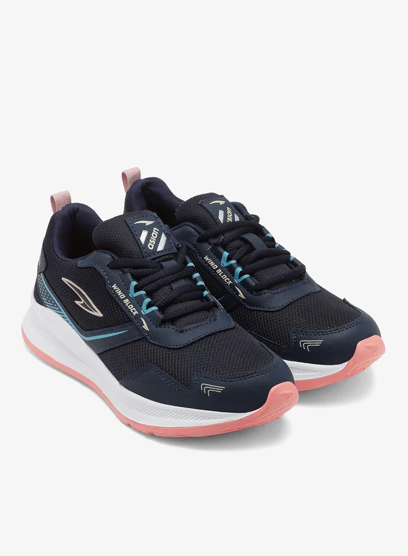 Asian  Navy Blue Peach Sports Sneakers for Girls for Women | Best Price UAE