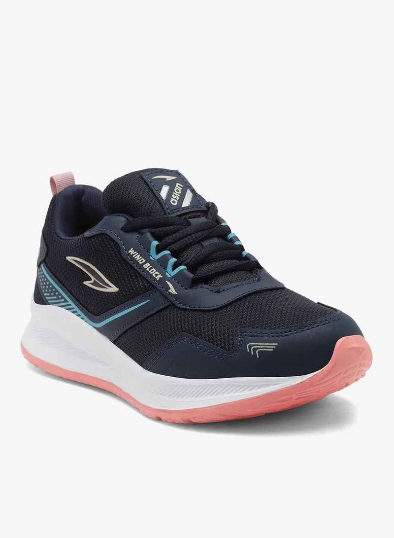 Asian  Navy Blue Peach Sports Sneakers for Girls for Women | Best Price UAE