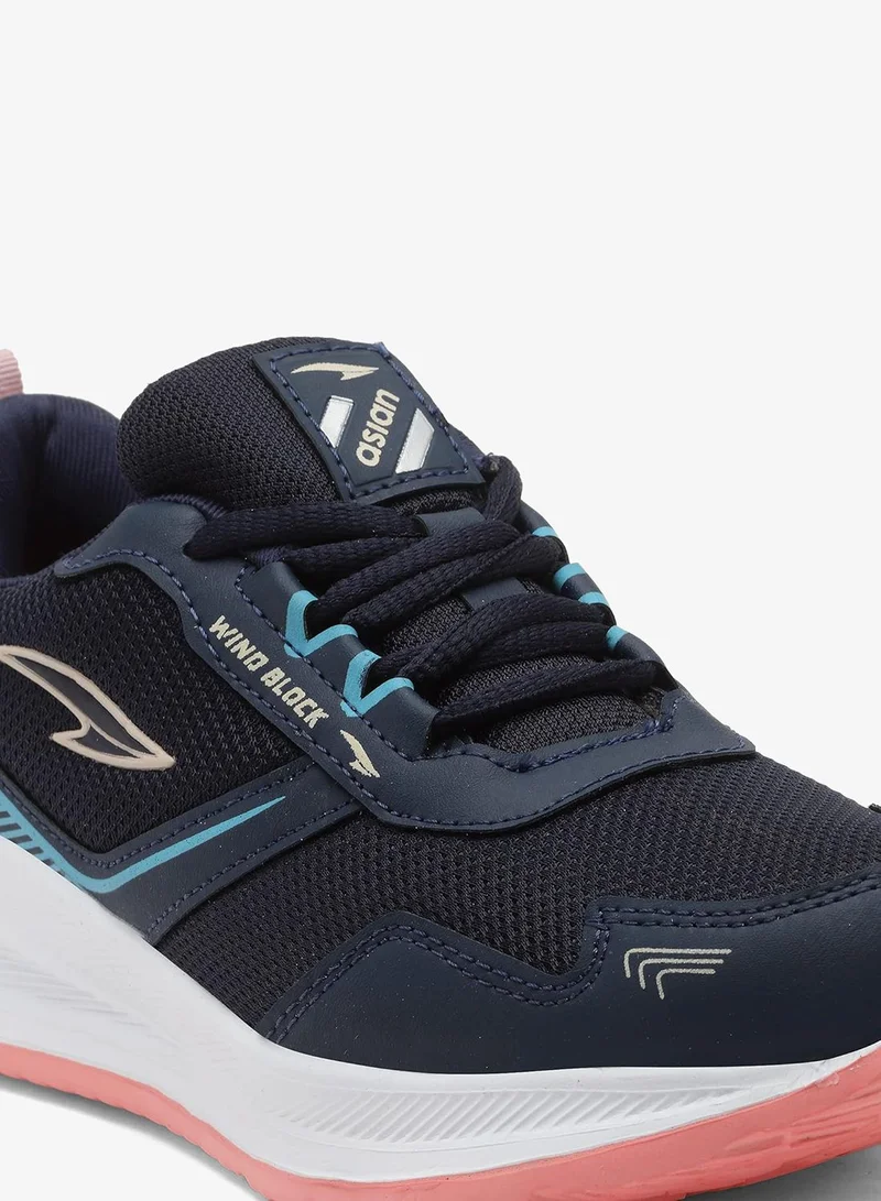 Asian  Navy Blue Peach Sports Sneakers for Girls for Women | Best Price UAE