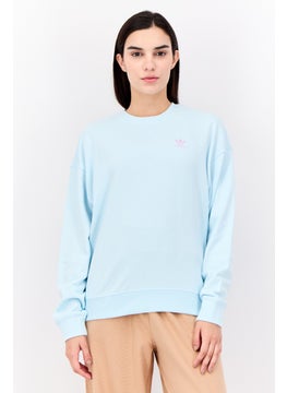 adidas Originals Women Sportswear Fit Long Sleeves Outdoor Sweatshirt, Sky Blue  - Image 1