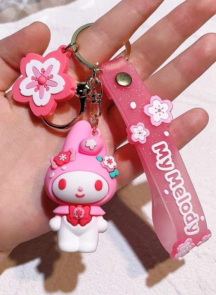 Sanrio Hug Buddy Keychain Sakura My Melody *1 pc - Image 1