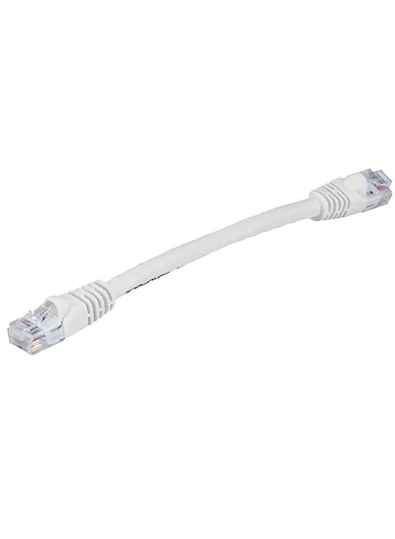 DKURVE DKURVE® Connectors Ethernet Cable Cat6 LAN Cable UTP CAT 6 RJ 45 Network Short Cable 0.2m -3PACK (WHITE) 