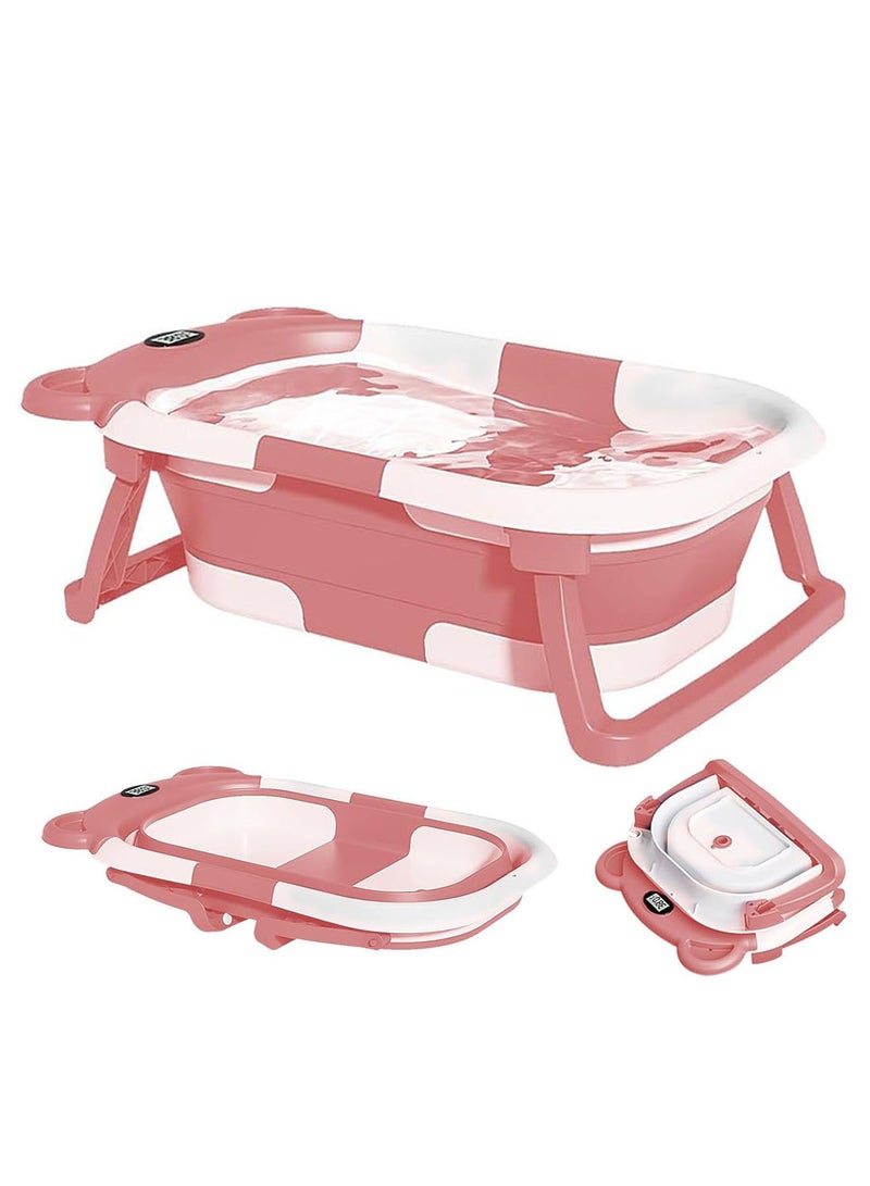 LIMOS Baby Bathtub with Thermometer and Drain Hole for Newborn to Toddler up to 42 months - Image 1