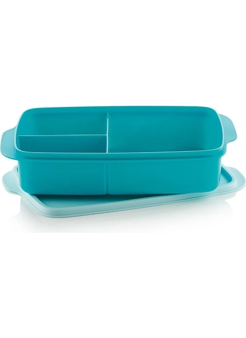 Tupperware Lunch Box with Compartments 1l Water Blue