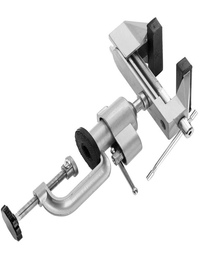 فاسموف منجلة Fasmov Swivel 3" Universal Table Vise قابلة للإمالة والدوران 360 درجة، مناسبة للعمل، والحفر، والنجارة، والطلاء، وصناعة المجوهرات، والعمل الذهني، ولحام الإلكترونيات. - Image 3
