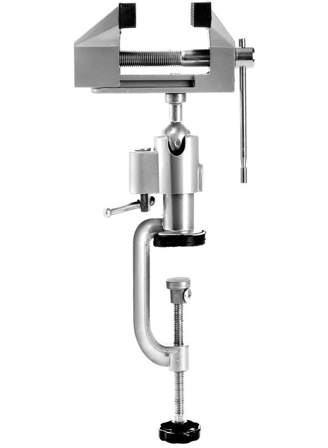 فاسموف منجلة Fasmov Swivel 3" Universal Table Vise قابلة للإمالة والدوران 360 درجة، مناسبة للعمل، والحفر، والنجارة، والطلاء، وصناعة المجوهرات، والعمل الذهني، ولحام الإلكترونيات. - Image 2