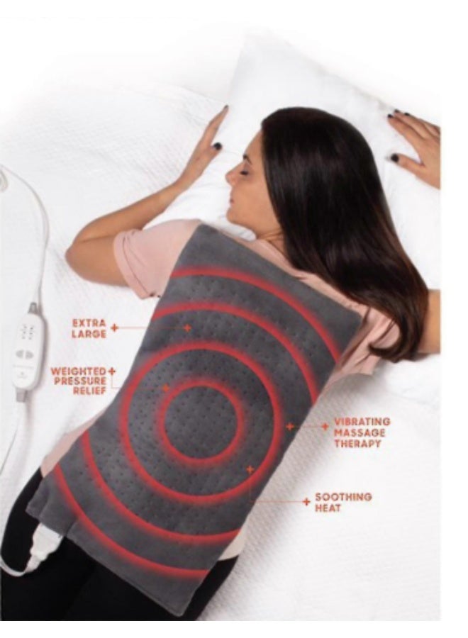 وسادة التدفئة والتدليك الموزونة - مفرش حراري لتهدئة العضلات والاسترخاء - 9 أوضاع تدليك ومستويات حرارة قابلة للتعديل - راحة علاجية بوزن مثالي - Image 1