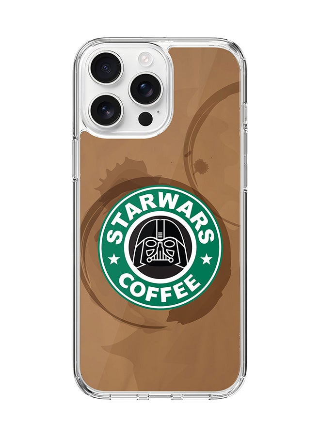 Stylizedd For iPhone 16 Pro Max Case [Compatible with MagSafe] Slim Magnetic cover Clear Phone Case - Starwars Coffee - Image 1