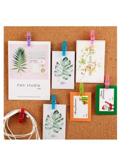 Y&D 50-Piece Pushpin Clips Corkboard Plastic Pushpins Mini Photo Decorative Pins Paper Bulletin Board  - Image 5