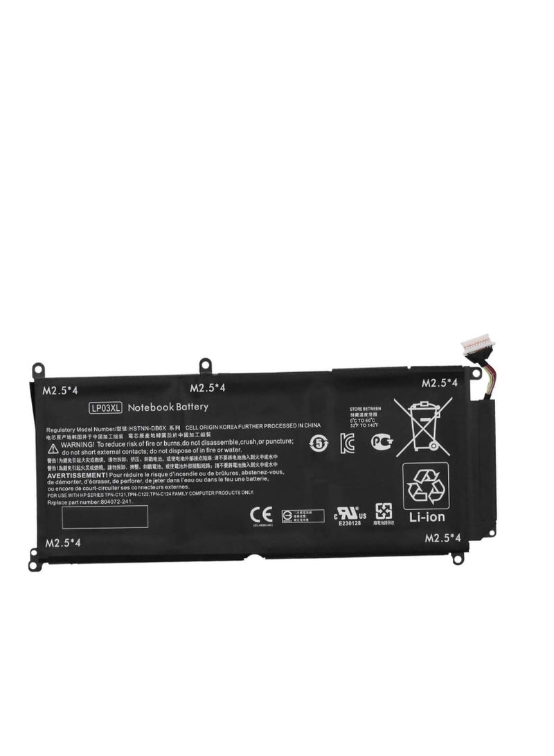 Terabyte بطارية LP03XL متوافقة مع HP Envy 15-ae000 15-ae100 M6-P113Dx M6-P Series LP03048XL HSTNN-DB6X HSTNN-DB7C HSTNN-UB6R TPN-C121 C122 TPN-C124 804072-241 807211-121 221 807211-241 807417-005 11.4V 48Wh - Image 1