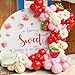 Ceeulvu Strawberry Balloon Arch Kit Red Pink Berry Daisy Balloons Garland for Berry First Birthday Decorations Strawberry Party Supplies Baby Shower - Image 2