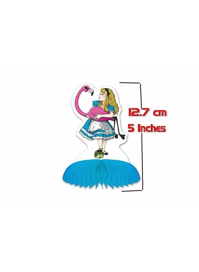 Beistle Alice in Wonderland Mini Centrepieces (4 Pack, 5 Inch, Eco Cardstock, Whimsical Style, Table Decoration, Centrepiece) - Image 2
