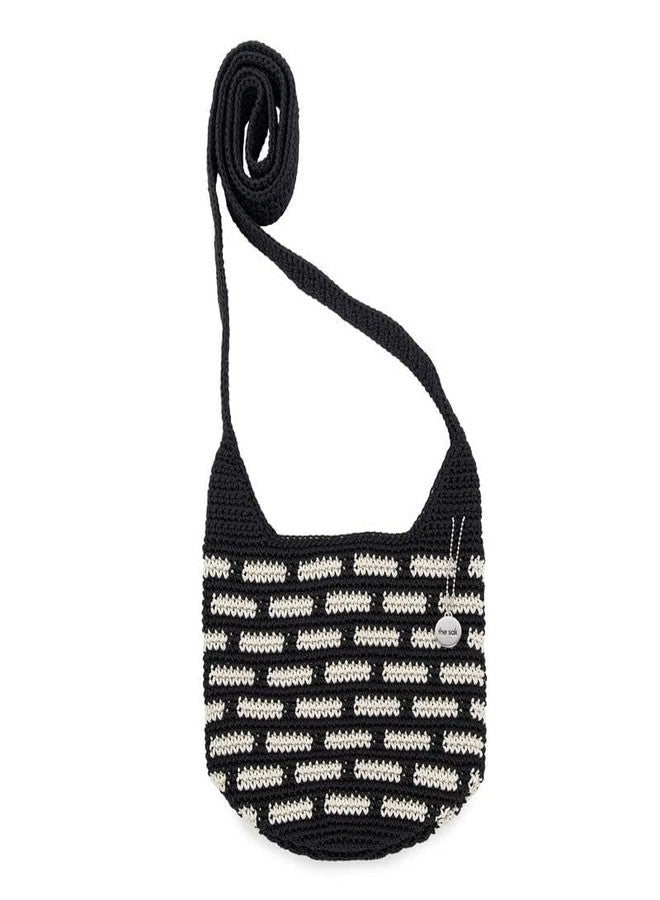 The Sak 121 Crossbody Bag in Crochet, Single Crossbody Strap, Black Tile - Image 3