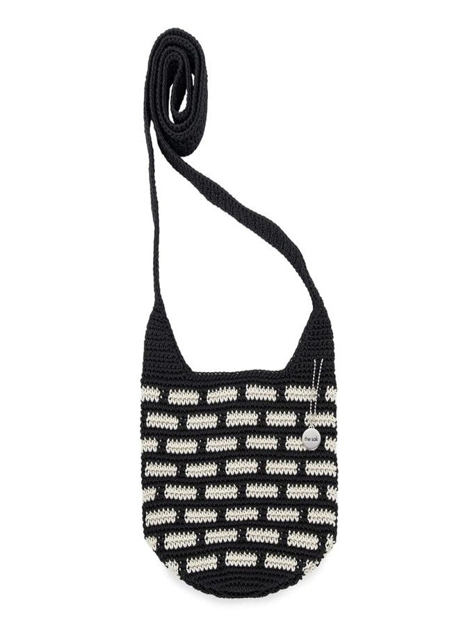 The Sak 121 Crossbody Bag in Crochet, Single Crossbody Strap, Black Tile - Image 1
