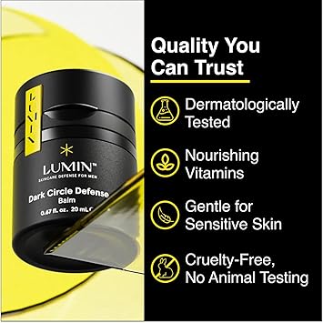 LUMIN Lumin Mens Dark Circle Defense Balm AntiAging Korean Formulated Eye Cream Treatment for dark circles fine lines wrinkles Suitable for all skin types Daily Use 20ml 1Pack - Image 4