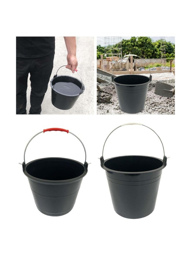 ABBASALI PVC Light Weight Bucket with Handle for Outdoor Gardeners,Construction Field etc With 3 Pair Gloves & 20Pcs Face Mask (2, BLACK)  - Image 4