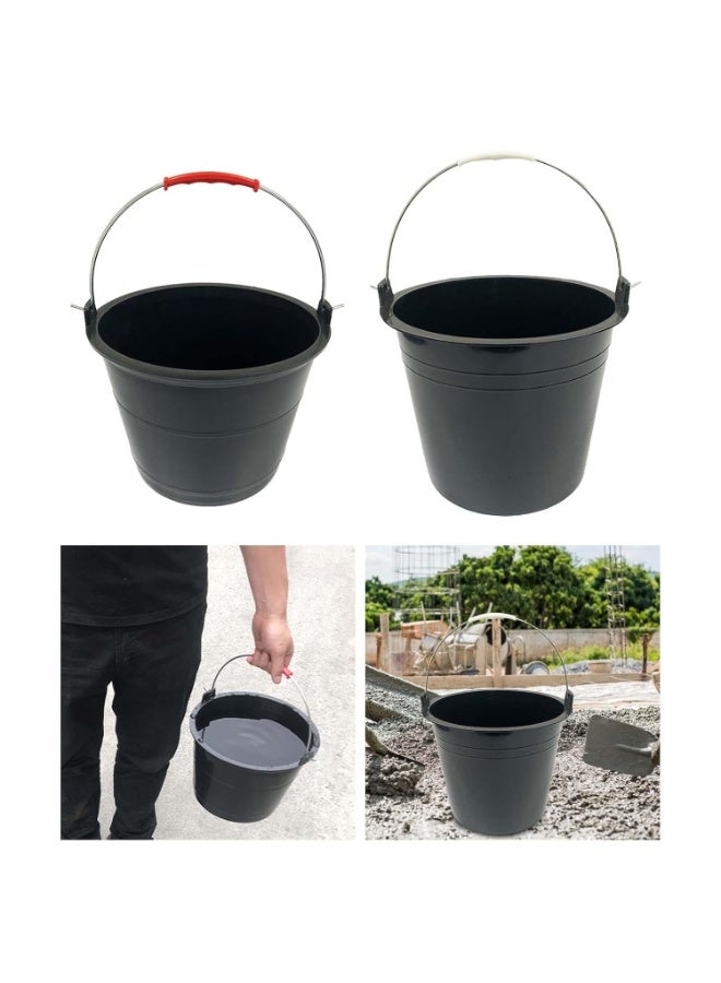 ABBASALI PVC Light Weight Bucket with Handle for Outdoor Gardeners,Construction Field etc With 3 Pair Gloves & 20Pcs Face Mask (2, BLACK)  - Image 3