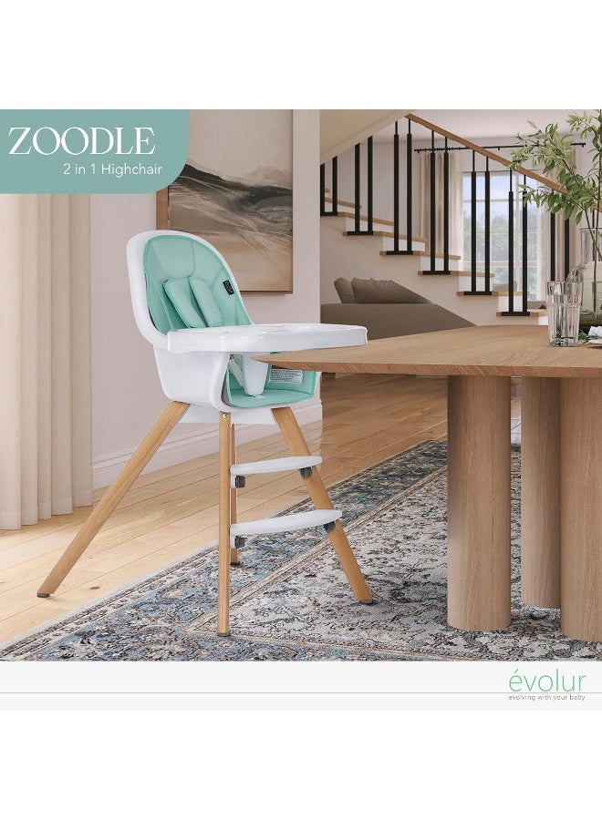 Evolur Zoodle 3-in-1 High Chair in Mint - Image 4