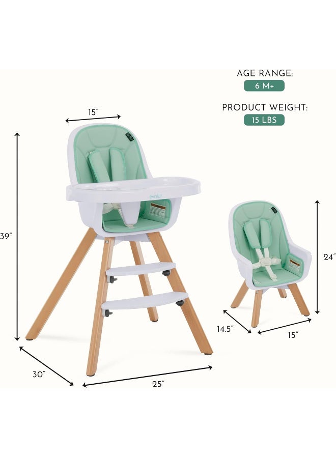 Evolur Zoodle 3-in-1 High Chair in Mint - Image 3