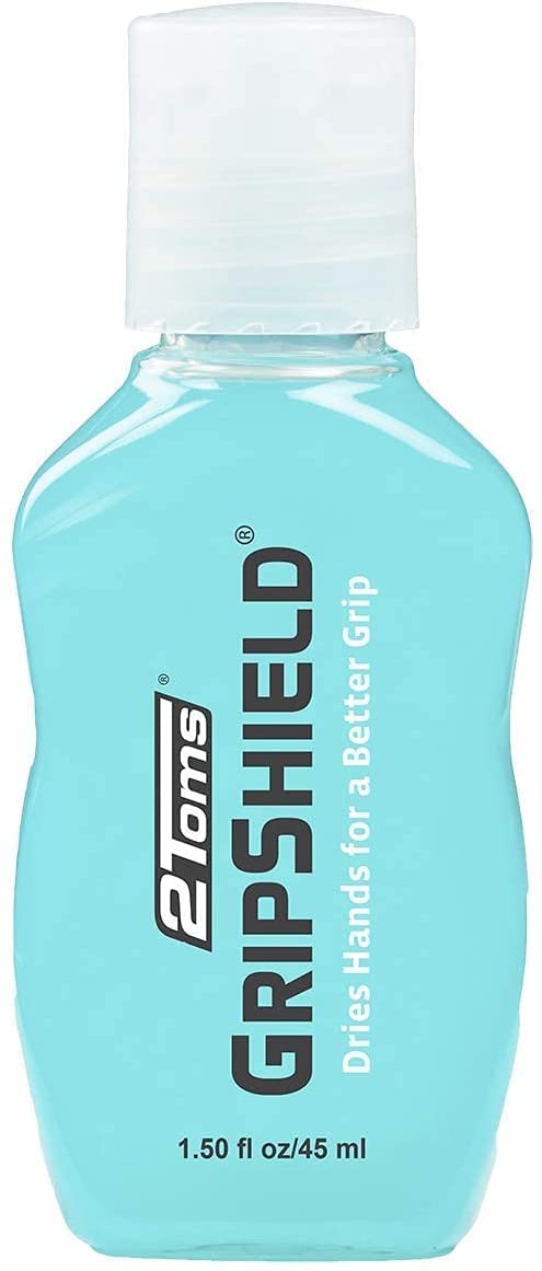 2Toms GripShield, Non-Sticky Grip Enhancer, Dry Grip Solution for Sweaty Hands, Tennis, Pickleball, Golf, Pole Dancing, and Gaming, 1.5 Ounce Bottle - Image 1