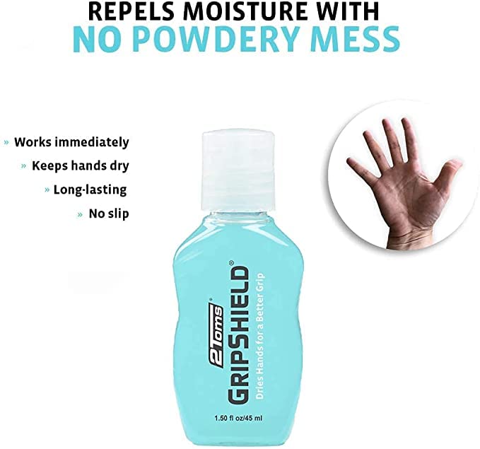 2Toms GripShield, Non-Sticky Grip Enhancer, Dry Grip Solution for Sweaty Hands, Tennis, Pickleball, Golf, Pole Dancing, and Gaming, 1.5 Ounce Bottle - Image 3