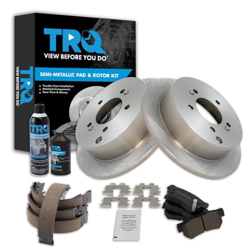 TRQ Rear Brake Pad & Rotor Kit Semi-Metallic Compatible with 2001-2006 Hyundai Santa Fe 2009 Tucson 2005-2010 Kia Sportage - Image 2