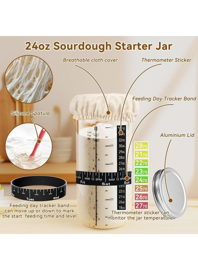 هومستر 24PCS خبز مستلزمات الخبز، السيليكون بانيتون خبز السلة من 2، عجين مبتدئ مجموعة مع 10 قطع خبز الحقائب لخبز المحبين - Image 5