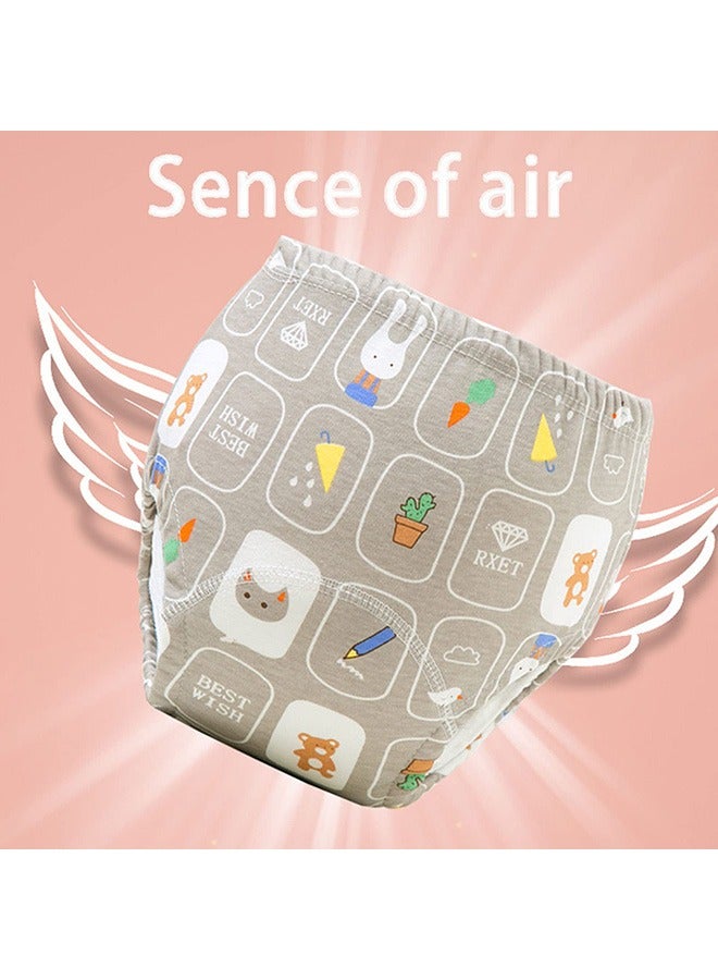 سروال داخلي جيد التهوية للتدريب على إستخدام الحمام ملابس داخلية للأطفال الصغار بعمر 0-3 سنوات، سراويل تدريب قطنية قوية الإمتصاص 6 قطع (L، للأولاد) من بيونتي - Image 3