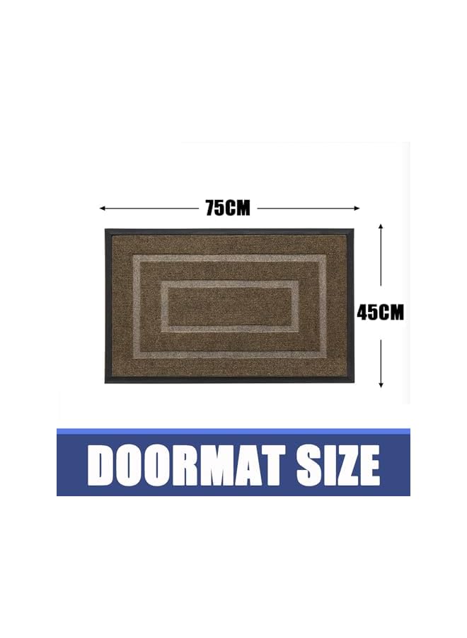 The Bros Super absorbent and moisture-proof door mat, [75 * 45CM] indoor and outdoor door mat, home welcome mat, rubber welcome door mat, suitable for your home entrance, courtyard, office entrance (Style 1) - Image 2