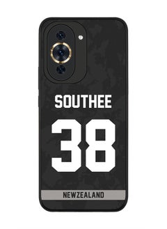 Rugged Black Edge Case for Huawei nova 10 Pro, Slim fit Soft Case Flexible Rubber Edges Thin Cover - Player Name - Tim Southee, Jersey Number- 38