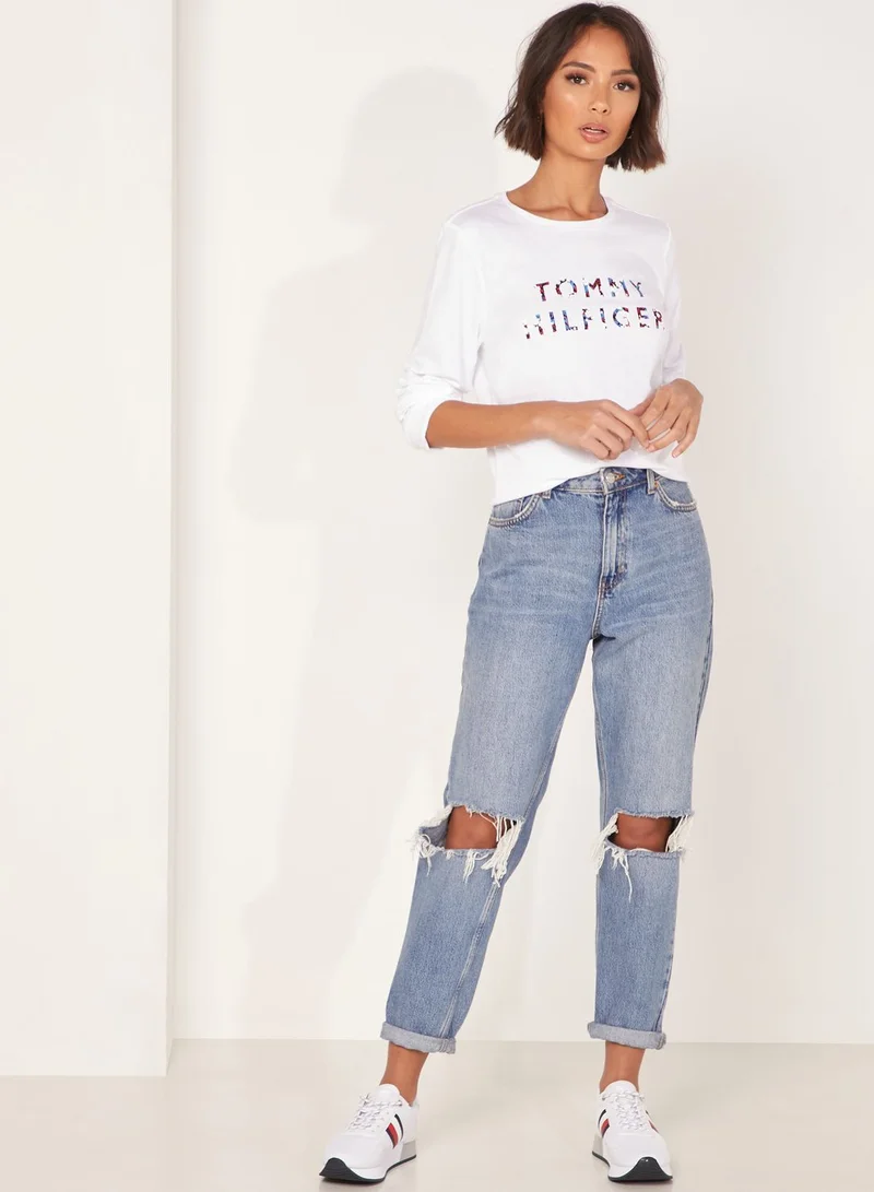 TOMMY HILFIGER Serena Logo Crew Neck T-Shirt