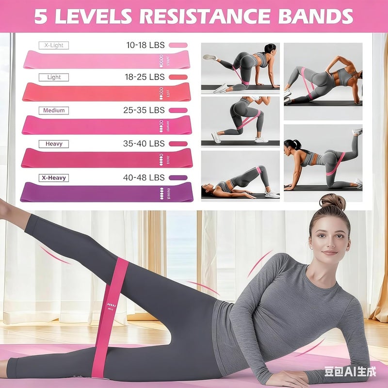 LinJie 13-Piece Pilates Ring Set with Ball, Resistance Bands, and Accessories for Home Workouts - Image 2