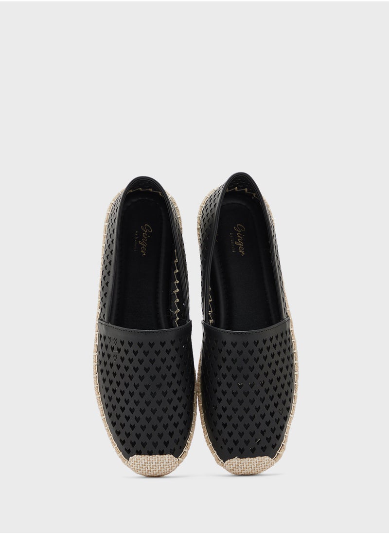 Ginger - Heart Cut Out Espadrille - Image 1
