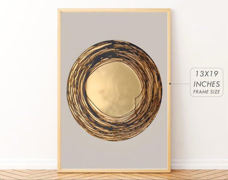 Gamya Big Modern Framed Posters Wall Decor Paintings For Living Room, Bedroom/Big Paintings For Wall Decoration, Frames For Wall Decor Set of 3 (13x19 Inches) (White Floral Gold) - Image 3