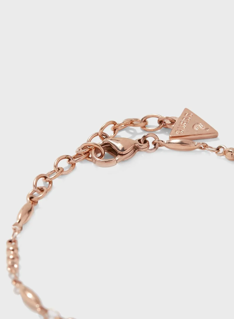 GUESS Small Chain Eye Charm Bracelet