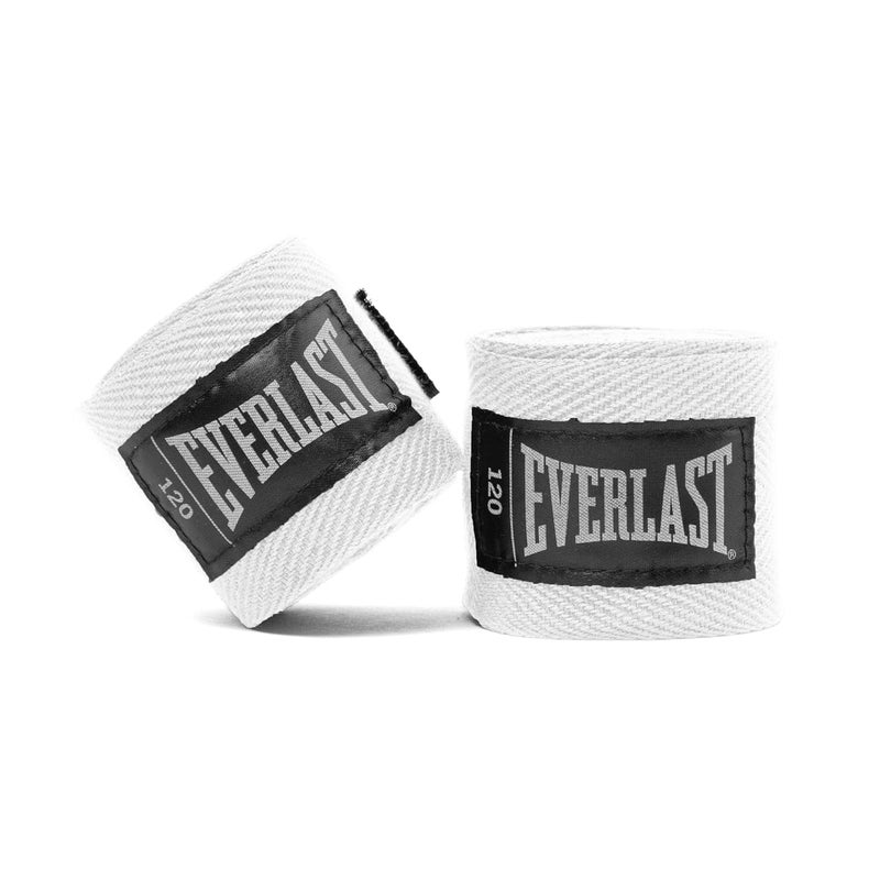 EVERLAST لفافات يد 120 بوصة - بوليستر-قطن قابل للتنفس، إغلاق بخطاف وحلقة، حماية للمعصم والمفاصل، يمكن ارتداؤها تحت قفازات الملاكمة أو التدريب - رائعة لرياضات القتال - Image 1