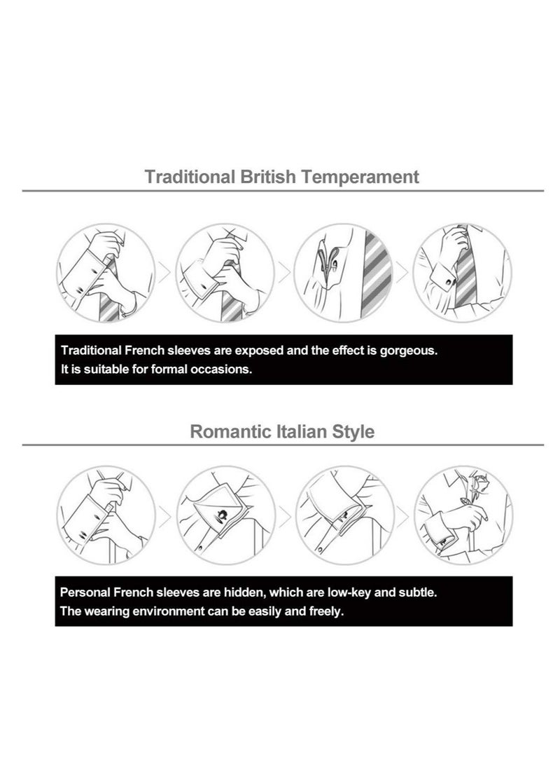 Captaintech 2 PCS Cufflinks lockwork, Mens Cufflink Vintage Watch Movement Shape Gift, Elegant Storage Display Box, Classical Shirt Suit Cufflinks for Thanksgiving Day Wedding Anniversaries Birthday - Image 5