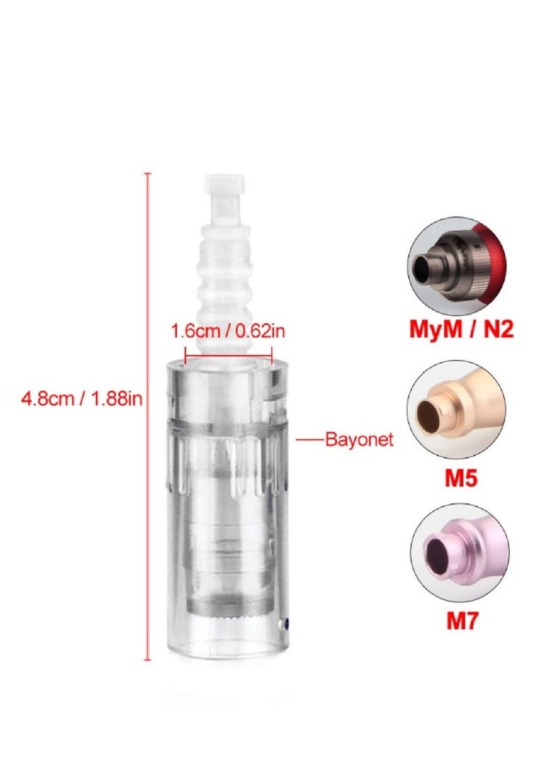hydra - 10Pcs Derma Pen Needle Cartridges Bayonet Slot Microneedle Pen Replacement Needle for Dr.pen MYM/ N2 / M5 /M7/ E30/ A10( 5D Nano) - Image 1